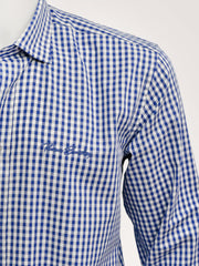 Freiburg - BlueWhite | Kockás oxford férfi ing (kék, fehér)