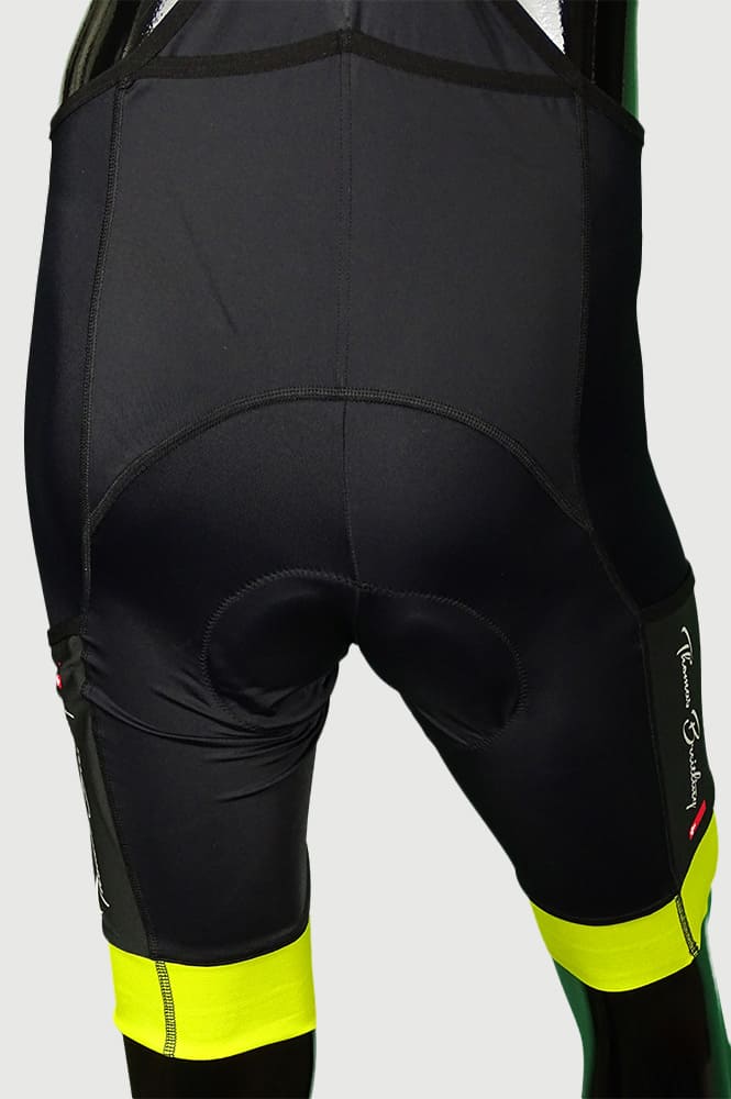 Limited edition, numbered cycling pro jersey and bib cargo shorts set - lemon yellow