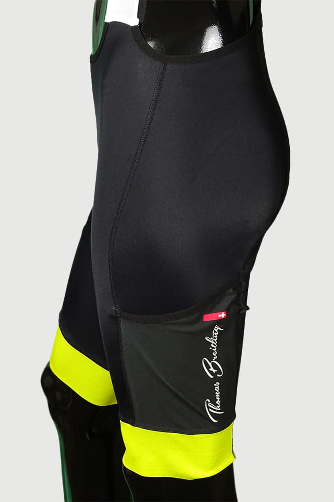 Limited edition, numbered cycling pro jersey and bib cargo shorts set - black