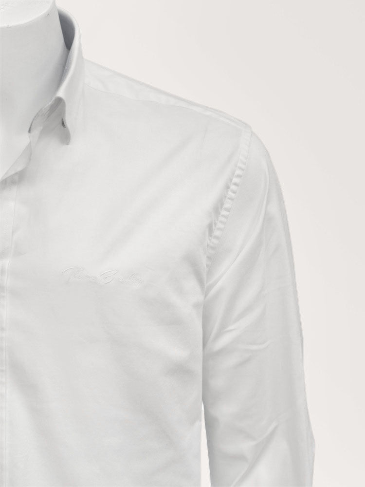 Brake - White | Egyszínű hosszú ujjú oxford ing (fehér)