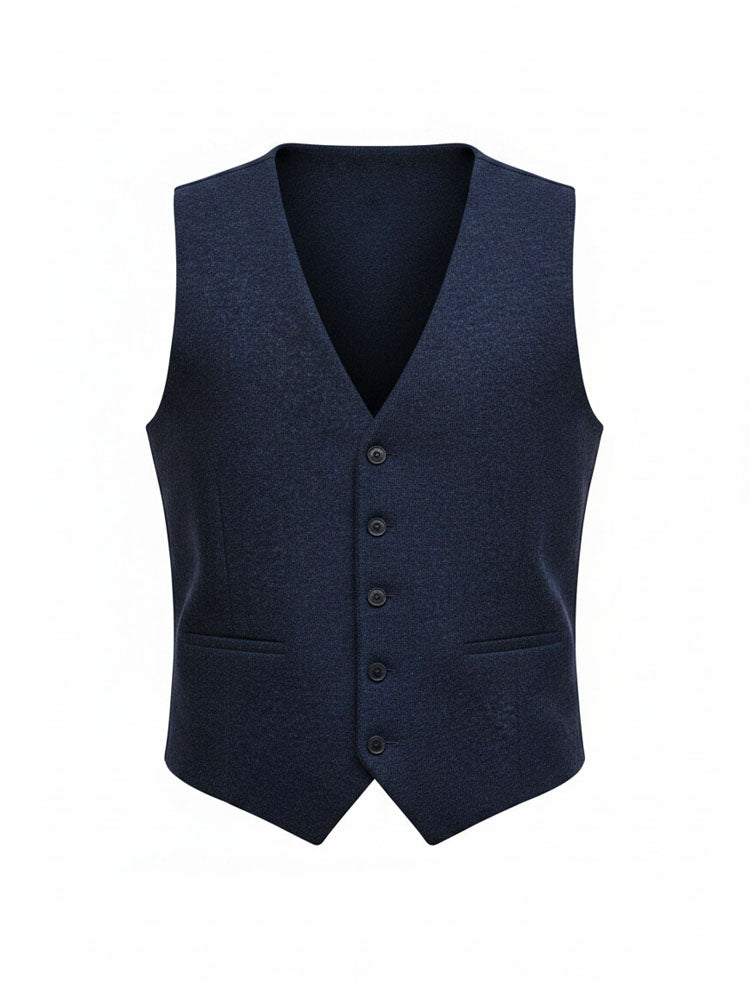 Davos - Jeans | Modern gyapjú zakó mellénnyel (kék)